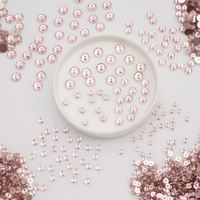 Cuentas de diamantes de imitación de resina epoxi Rosaline de 5 mm con parte trasera plana y orificio central para coser, ideales para la fabricación de joyas y colgantes.
