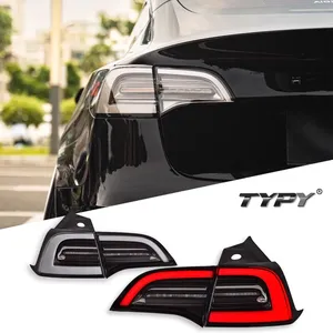 อุปกรณ์ตกแต่งรถยนต์สำหรับ Tesla Model Y/3 ไฟท้าย ปี 2019-2024  ดัดแปลงเป็นไฟท้าย LED แบบ DRL พร้อมไฟเลี้ยวแบบไดนามิก - Product Image 1