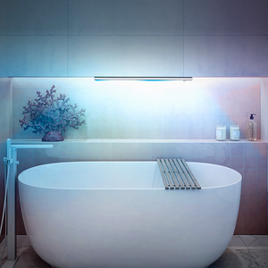 Barra de luz LED inalámbrica de 5V, luz de ambiente blanca con puesta de sol de arcoíris colorida para juegos de baño, sala de estar o dormitorio - Product Image 1