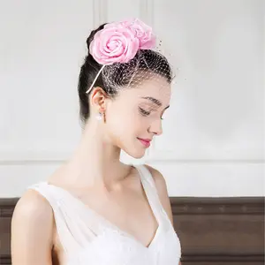 A29 Girls Wedding Hat Wedding Headwear Female Party Hat Girls Make Up Party Headdress Banquet Hoop Wedding Fedora Hat