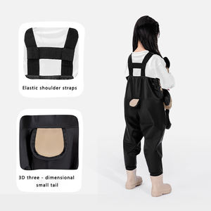 TOPIND Nouveau style Cuissardes de pêche en nylon imperméables Pantalon de costume Cuissardes de poitrine pour <span class=keywords><strong>enfants</strong></span> pour les jeux d'eau - Product Image 3