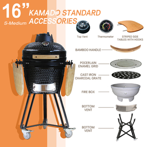 AUPLEX <span class=keywords><strong>Asador</strong></span> de Barbacoa de 16 Pulgadas, Estilo Japonés, Horno de Cerámica Tandoor, Parrilla Kamado de Carbón para Jardín Exterior - Product Image 3