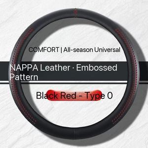 Nouvelle Housse <span class=keywords><strong>de</strong></span> Volant <span class=keywords><strong>de</strong></span> Voiture en Cuir Nappa 2026 Antidérapante Respirante Luxe Noire Universelle pour Voiture - Product Image 6