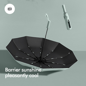 Nouveau parapluie cadeau d'affaires entièrement automatique grande taille bouton convexe 8K côtes double usage pluie soleil personnalisable Logo impression Nylon - Product Image 3