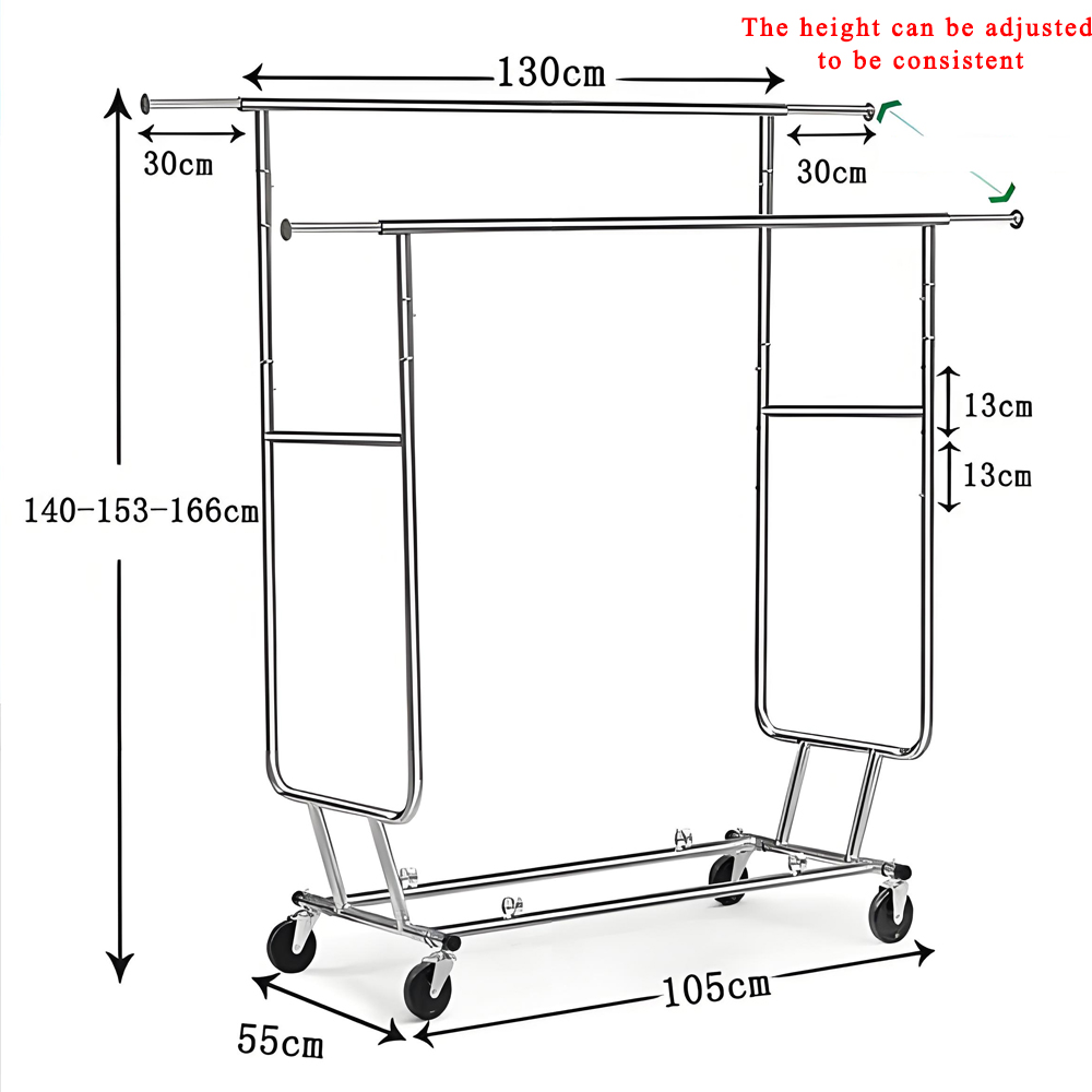 Ancho: 130-190CM, Alto: 140-153-166CM