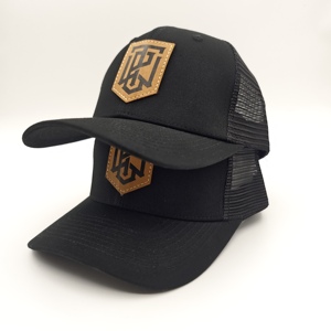 Gorras de Béisbol Trucker Personalizadas de Alta Calidad para Exteriores, de 6 Paneles, con Parche de Cuero de Rizo y Malla, para Ciclismo, Playa, Hip Hop - Product Image 1