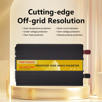 Pretiosus onduleur Intelligent onduleur DC12V à AC 220V 1000W aluminium modifié onduleur à onde sinusoïdale convertisseur de puissance
