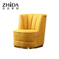 Sofá individual para sala de estar, silla amarilla cómoda de estilo moderno de gama alta, a la venta