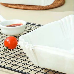 Square Air Fryer <b>Paper</b> Tray Food Grade Silicone Oil Coating Disposable For Household Baking - Product Image 2