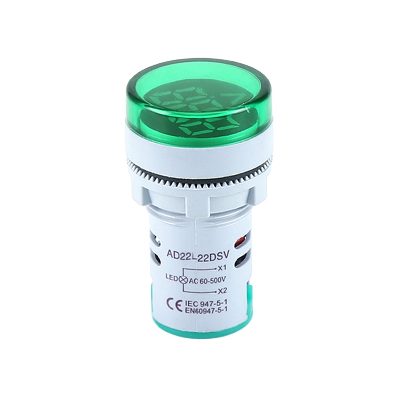 AD22-22DSV-S мини-измеритель напряжения светодиодный цифровой дисплей переменного тока Вольтметр световой индикатор контрольной лампы 110 В 220 В 22 мм