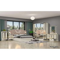 Meubles de chambre à coucher très vendus, design moderne en MDF, lit et placard, meubles de chambre à coucher simples de haute qualité