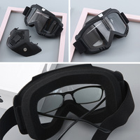Masque de paintball tactique à protection intégrale du visage, lunettes de protection contre le vent haute définition pour l'équitation