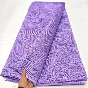 Venta caliente africano Nigeria bordado Jacquard tela encaje Multi colores LT21732 - Product Image 3