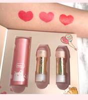 Ensemble de rouge à lèvres pour chat, cosmétiques de mode, rouge à lèvres personnalisé, hydratant, imperméable, baume à lèvres frais à la fraise