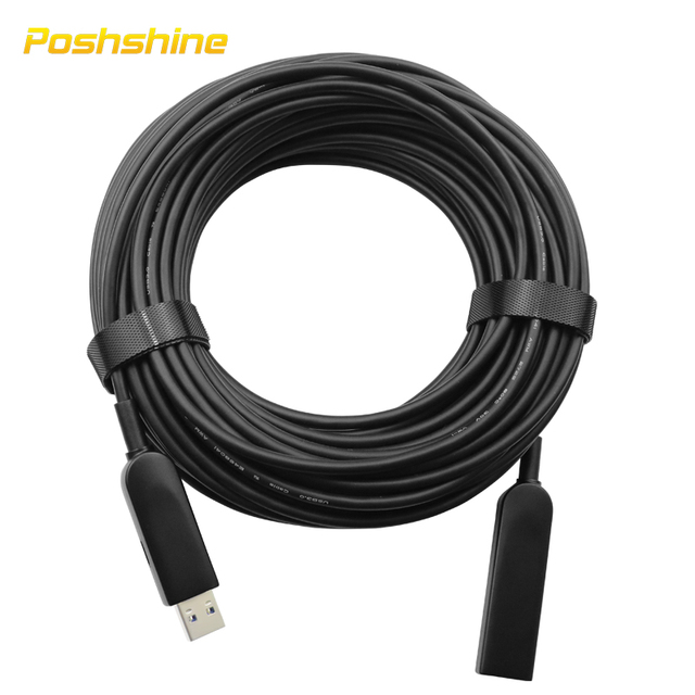 POSHSHINE High Speed 10Gbps 5M 10M 15M 20M 25M 30M 50M AOC USB 3.0 Fiber Optic Extension Cable