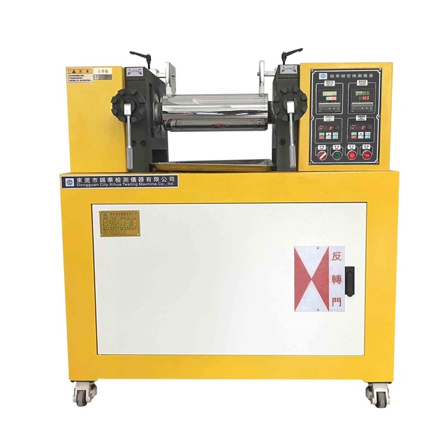 XIHUA Lab Open Mixing Mill Machine for Plastic and Rubber High-Accuracy 380V 7kW Water-Cooled Steel Surface 1 Year Warranty