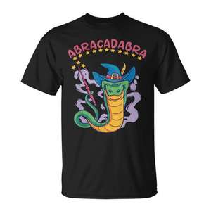 T-shirt Abracadabra Snake, design magique de sorcier, taille adulte unisexe - Product Image 1