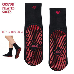 Calzini Antiscivolo per Pilates <span class=keywords><strong>con</strong></span> Logo Personalizzato e <span class=keywords><strong>Fiocco</strong></span> Ricamato, Graziosi Calzini da Yoga - Product Image 2