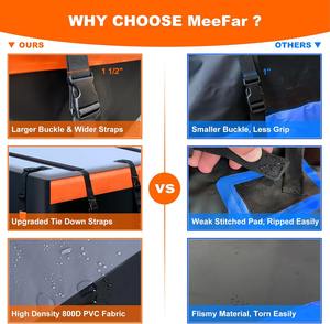 20 piedi cubi sul tetto Cargo Tpu Bag impermeabile supporto per auto con 6 ganci porta bagagli - Product Image 6