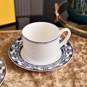Luxury Porcelain paper clip ceramic Tea Cup & Saucer Set With box for party - Product Image 5