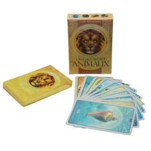 YHD de alta calidad, impresión al por mayor personalizada, cartas de tarot de oráculo de papel negro con folleto - Product Image 6
