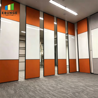 Cloison de salle de conférence coulissante insonorisée en verre, cadre en aluminium, mobilier de bureau modulaire, cloison mobile avec tableau blanc