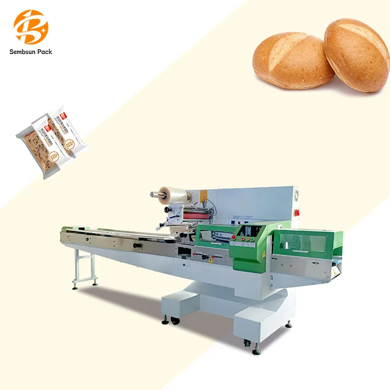 Automatic Horizontal Pillow Bubble Film Napkin Paper Bread Flow Packaging For Biscuit Packing Machine