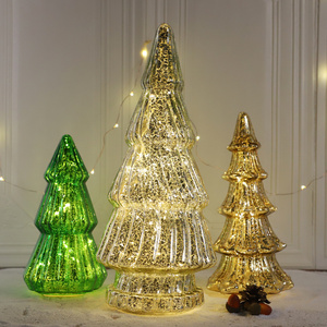 Antique Glass Color Change Christmas <strong>Tree</strong> <strong>Led</strong> Ornaments Luxury <strong>Led</strong> Light Christmas Glass <strong>Tree</strong> - Product Image 2