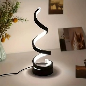 Night <b>Light</b> Modern Style Aluminium Art Design <b>Table</b> Lamp with USB Powered <b>LED</b> <b>Light</b> 3000-6000K Spiral Shape Birthday Gift - Product Image 2