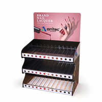 Présentoir de Luxe pour Vernis à Ongles OEM ODM, Présentoir de Comptoir pour Maquillage et Rouge à Lèvres, Présentoir de Beauté avec Étiquettes de Nuancier de Couleurs