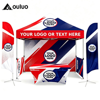 Tente de toit carrée imperméable avec logo personnalisé, en alliage d'aluminium, couverture Oxford 420D, 3x6m, couleur personnalisée pour la publicité intérieure/extérieure