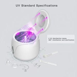 Limpiador Dental Ultrasónico Doméstico de 45Khz con Lámparas UV para Limpieza Profunda de Dentaduras Postizas, Aparatos Ortodóncicos y Retenedores - Product Image 4