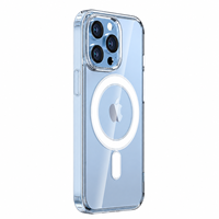Étui de téléphone portable magnétique transparent SIBOTE avec pare-chocs en TPU et dos rigide en PC, antichoc, compatible avec