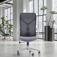 Chaise de bureau de direction moderne de luxe en gros, chaise de patron, chaise de cadre, chaise ergonomique en tissu certifiée, vérin à gaz réglable, Foire de Canton