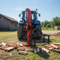 Processeur de bois puissant pour tracteur, convertible horizontal/vertical à 3 points, qualité forestière, fendeuse de bûches de 35 tonnes