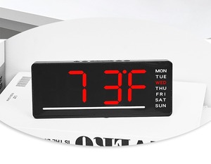 Réveil silencieux <span class=keywords><strong>pour</strong></span> enfants Huayang 5511, horloge numérique LED avec affichage de la date et de la température, double alarme <span class=keywords><strong>pour</strong></span> la <span class=keywords><strong>chambre</strong></span> des enfants - Product Image 6