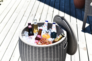 Cool <strong>Bar</strong> Cool Stool Rattan Garden Beer &amp; <strong>Drinks</strong> Cooler Table Cooler Garden <strong>bar</strong> - Product Image 3