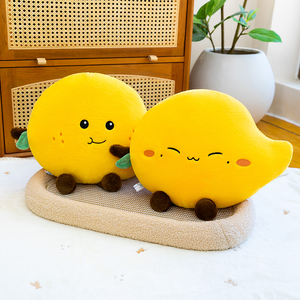 Almohada de Peluche Personalizada con Forma de <span class=keywords><strong>Mango</strong></span>, Suave y Adorable, con Diseño de Expresión Bordada, Decoración para el Hogar y Sofá, Logotipo ODM OEM - Product Image 6