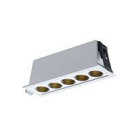 Lampe LED encastrée carrée 9W à grille, moderne, en aluminium, pour intérieur, centre commercial, bureau, magasin, économie d'énergie