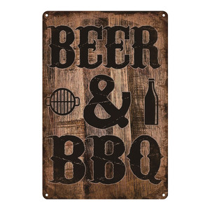 <span class=keywords><strong>Plaque</strong></span> métallique en fer blanc pour Barbecue, signes rétro, décoration murale en métal, Zone de fête, Bar, Pub, cuisine, signes Vintage, peinture - Product Image 6