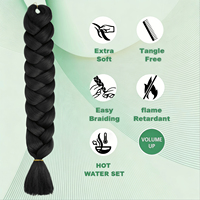 Vente en gros de cheveux à tresser Ultra Yaki Jumbo pour tresses africaines, extensions de cheveux pré-étirées, 82 pouces, 165g OU