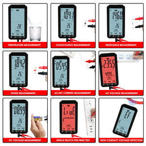 Multimètre numérique haute précision 6-en-1 à succès : testeur de tension, courant, résistance, fréquence, capacité et température - Product Image 2