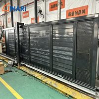 Porte coulissante automatique en aluminium sans rail, pour entrée d'usine, avec revêtement en poudre, pour usage industriel et commercial