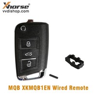 Clé télécommande filaire universelle Xhorse XKMQB1EN XKMQB5EN VVDI à 3 boutons pour outil de clé miniature VVDI MQB et télécommande VVDI2