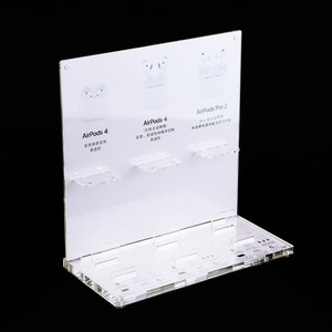 Lucite Earphone <strong>Display</strong> <strong>Custom</strong> Detachable Assembly <strong>Acrylic</strong> Wireless <strong>Bluetooth</strong> Earphone <strong>Display</strong> <strong>Stand</strong> - Product Image 2