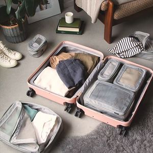 Wholesale Hot Selling Custom <b>Storage</b> Hanging Clothes Shoe Bag Cosmetics Square Mesh Compression Packing Cubes - Product Image 6