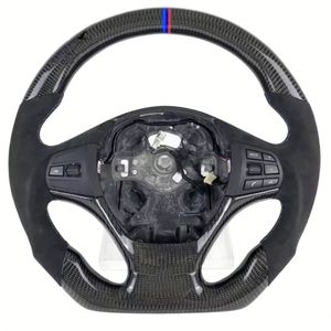 Volante de Fibra de Carbono para <span class=keywords><strong>BMW</strong></span> con LED y Alcántara, Compatible con F20 F21 F52 F30 F31 F34 F10 F11 F07 F18 F06 F12 F13 F01 F02 F26 X6 F16 328i - Product Image 2