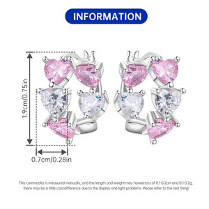 ต่างหูรูปหัวใจทองแดงสีขาวแบบทูโทน ดีไซน์ดั้งเดิม หรูหราแบบเรียบง่าย ทันสมัยและใช้งานได้หลากหลาย ขายส่งสำหรับผู้หญิง - Product Image 2