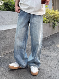Jeans da Uomo Jacobin con Tasche e Dettagli a Patta, Vestibilità Larga, Stile Politico - Product Image 2