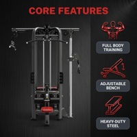 Équipement d'entraînement multifonctionnel à 4 stations, machine de musculation robuste en acier au carbone pour entraînement complet du corps, pour la remise en forme commerciale